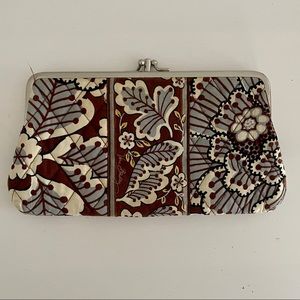 Vera Bradley Double Clasp Kisslock Wallet - Slate Blooms